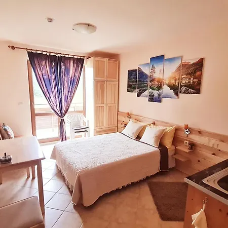 Апартаменты приветливо студио с балкон и изглед към снежанка, до писта пампорово-стойките *